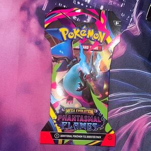 Pokemon Mega Evolution Phantasmal Flames Booster Pack - Blue and Red